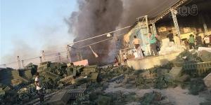 14مصابًا في حريق مصنع موالح بمنيا القمح، ومحافظ الشرقية يوجه بفحص التوصيلات الكهربائية (صور) - النيل نيوز