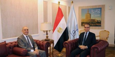 المسلماني يستقبل علاء يوسف قبيل توقيع بروتوكول تعاون بين الوطنية للإعلام وهيئة الاستعلامات - النيل نيوز