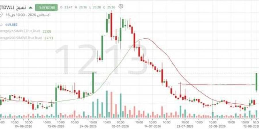 سهم "نسيج" يستهدف اختراق مقاومة 23.40 ريال وسط تعافٍ تصحيحي - النيل نيوز